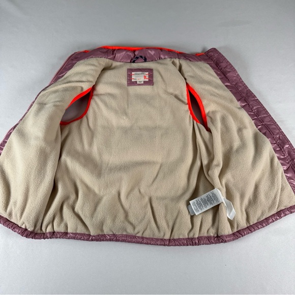 J Crew Crewcuts Girl's Size 6/7 Down Puffer Vest Full Zip Fleece Lined Pink EUC - Picture 8 of 10